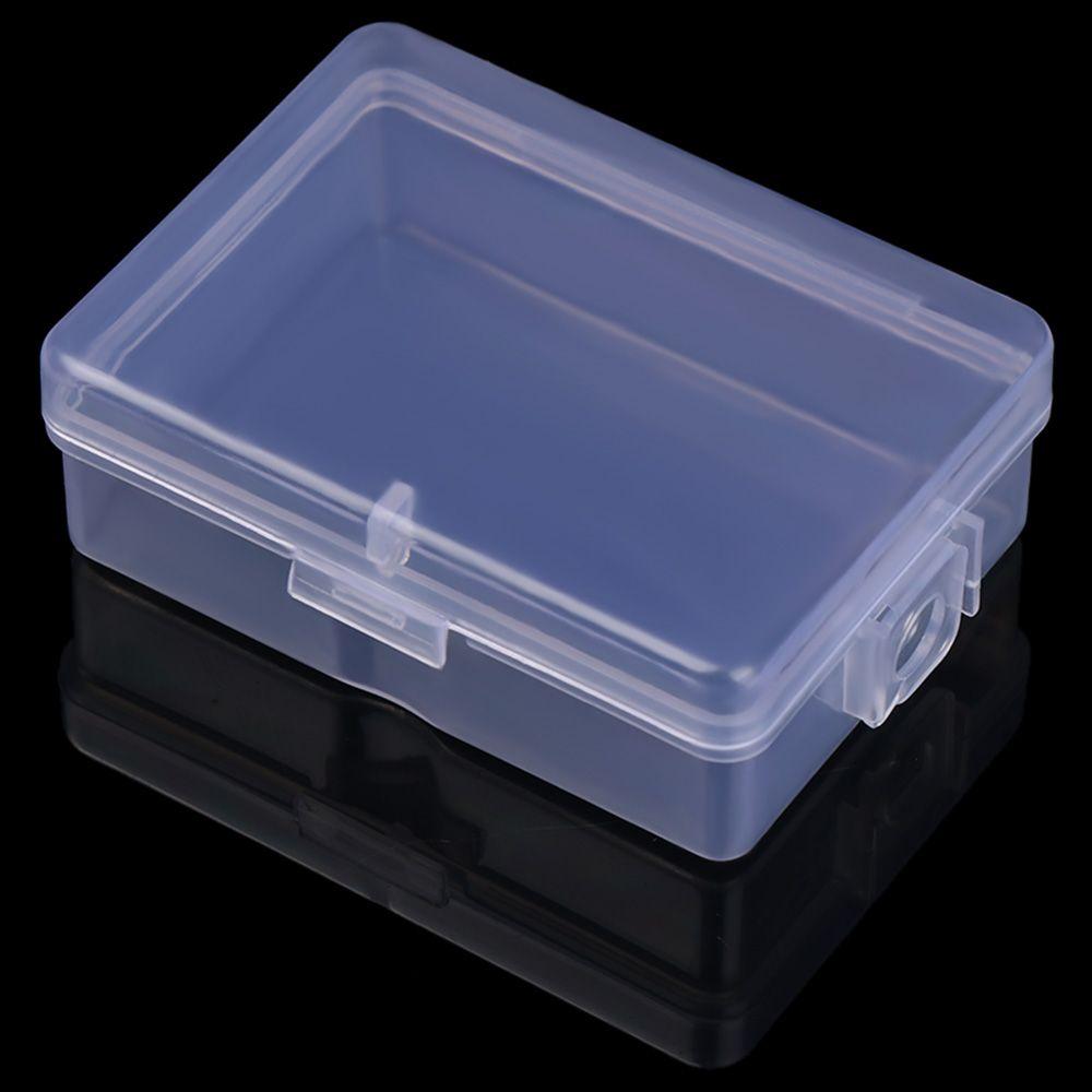 10Pcs Rings Rectangle Plastic Transparent Mini Boxes Container Storage Case Packaging Box