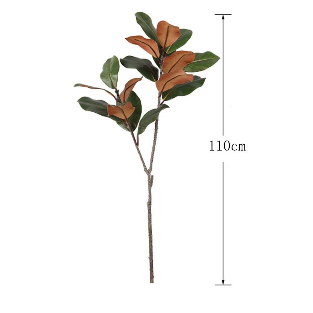 Rubber Leaves Simulated Magnolia Tree Branch Handmade Artificial Plants Living Room