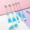 5Pcs/Set DIY Beadable Makeup Brush 5 Sizes Synthetic Kabuki Foundation Loose Powder Eyeshadow Concealer Brow Blush Blending Cosmetic Brush