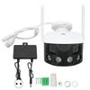 Dual Lens Camera HD 180 Degrees  View 4MP WIFI IP65 Waterproof 2 Way Intercom Motion Tracking Surveillance