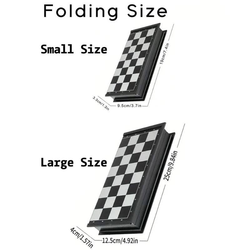 Magnetic Folding Chess Set Gold Silver Portable Travel Board Game Beginner Friendly Educational Fun For Children Adults