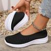 Women'S Lightweight Breathable Woven Shoes, Solid Color Slip-Ons Casual Mesh Shoes for Women,