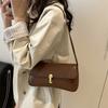 French Personality Trendy Foreign Style Retro Underarm Portable Shoulder Bag Underarm Shoulder Women's Bag Solid Color 2025 New Fashion