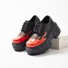 2025 New Punk Style Women Shoes Lace-up Heel Height Platform Fire Shoes Men Gothic Ankle Rock Boots Metal Decor Woman Sneakers
