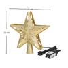 3D Glitter Projection Christmas Tree Toppers Snowflake Stars Party Decor New Xmas Tree Lighting