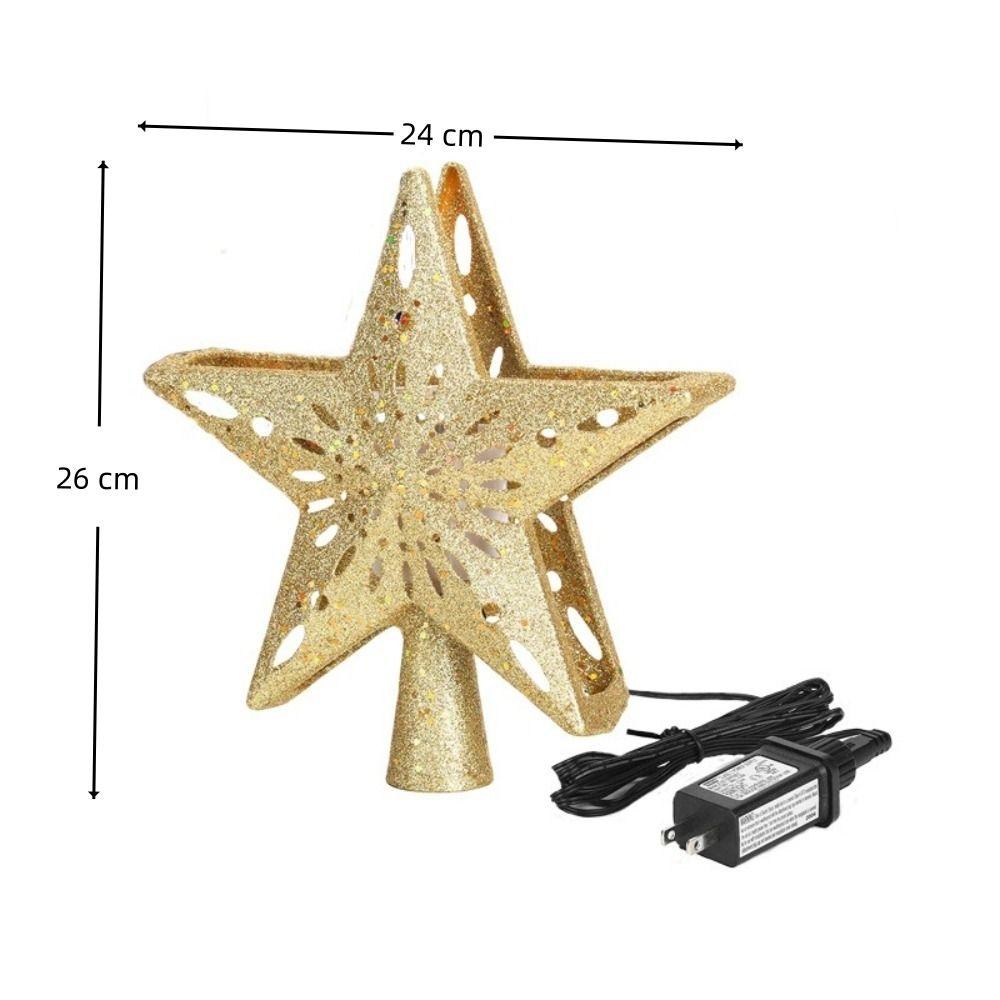 3D Glitter Projection Christmas Tree Toppers Snowflake Stars Party Decor New Xmas Tree Lighting