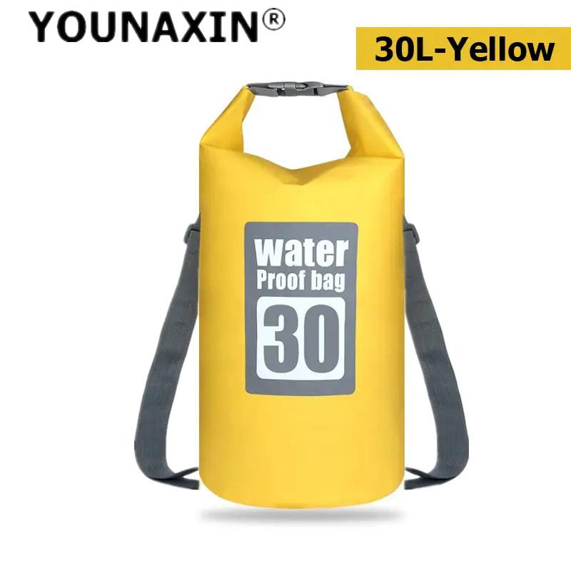 30L PVC Waterproof Dry Bag Outdoor Diving Foldable Storage Beach Swimming Bag Rafting River Ocean Backpack