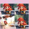 Little Car Acrylic Red Riding Mushroom Girl Keychain Pendant Vehicle Interior