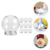 20 Pcs DIY Water Globe Transparent Snow Christmas Snowglobe Compact Plastic Globes Child Kit