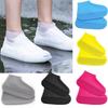 1Pair Waterproof Rain Shoe Covers Men Women Kids Reusable Boot Overshoes -Slip Silicone Rainproof Foldable Portable Cycling Outdoor Shoes Covers