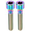 2pcs M6x30mm Bicycle Handlebar Stem Bolts Mountain Road Bike Bicycle Headset Cap ScrewsDazzling Colour