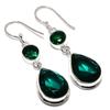 Indicolite Tourmaline Gemstone 925 Sterling Silver Jewelry Earring 2.17"