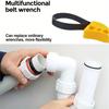 1Pc 6inch Belt Wrench Oil Filter Puller Strap Spanner Chain Wrench Strap Opener, Adjustable Disassembly Tool