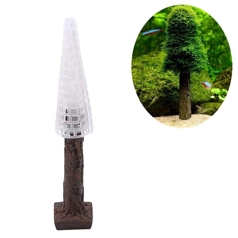 Aquarium Decoration Supplies Green Moss Simulation Christmas Tree Fish Tank Decor Landscape Ornament