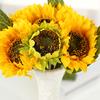 Durable Fake Sunflowers Clear Texture Faux Silk Anti-fall