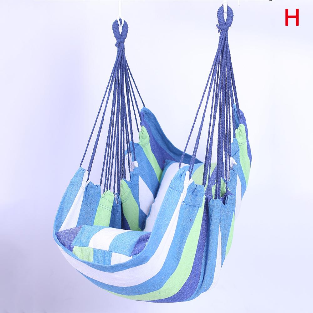Colorful Outdoor Bedroom 120KG Camping Rope Bed Fabric Garden Hanging Hammock Hammock Swings Hammock Chair Swing Seat