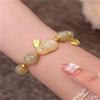 Blessing Lucky Couple Glass Friendship Rabbit Bracelet Fashion Natural Stone Bead For Women Jewelry Gifts