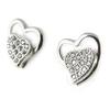 [L1822] - Silver 'Love' Earrings Silver White (rhodium Plated) - 10x9 Mm