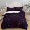Bohemian Mandala Purple Duvet Cover Set Single Twin Double Queen King Cal King Size Bed Linen Set