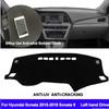 For Hyundai Sonata 2015 2016 2017 2018 Sonata 9 Car Dashboard Cover Silicone Non-Slip Dash Mat Carpet ANti-UV