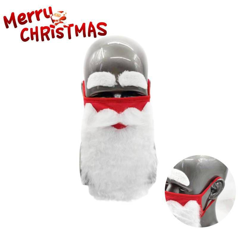 Claus Christmas Santa Eyebrows Beard Adult Cotton Warm Mask Party Set Cosplay