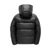 Winter Black Down Cotton Jacket Fashion Letter Design Brand Couple Costume Casual Outdoor Thick Windproof Hooded Parka