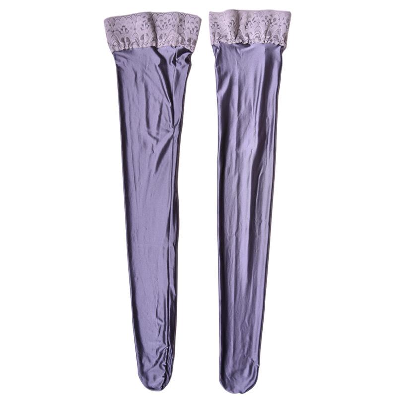 Women's Lace Trim Knee-High StockingsjkSpring Summer Black Stockings Over-the-Knee Beautiful Legs High Tube Socks Sexy White Sto