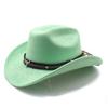 Horn Men'S And Women'S Knight Hat Felt One-Word Hat Top Hump Adjustable Western Cowboy Hat