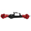 Metal Complete Front Axle Assembly for Axial RBX10 Ryft 110 RC Cralwer Car Upgrade Parts(Black Red