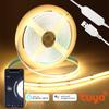 USB COB Led Lights Strip Tuya Wifi LED Strip Light DC5V Smart APP Voice Control LED Tape Light TV Back Lighting Work With Alexa Google Home
