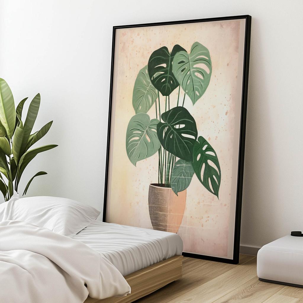 Monstera In a Pot Monstera In a Pot, 30X40 Cm, Frameless, Matte Paper 230 Gsm