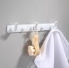 Black White Robe Hook Bathroom Kitchen Towels Bag Hat Hook Wall Mounted Clothes Coat Rack Wall Hanger Bathroom Hardware