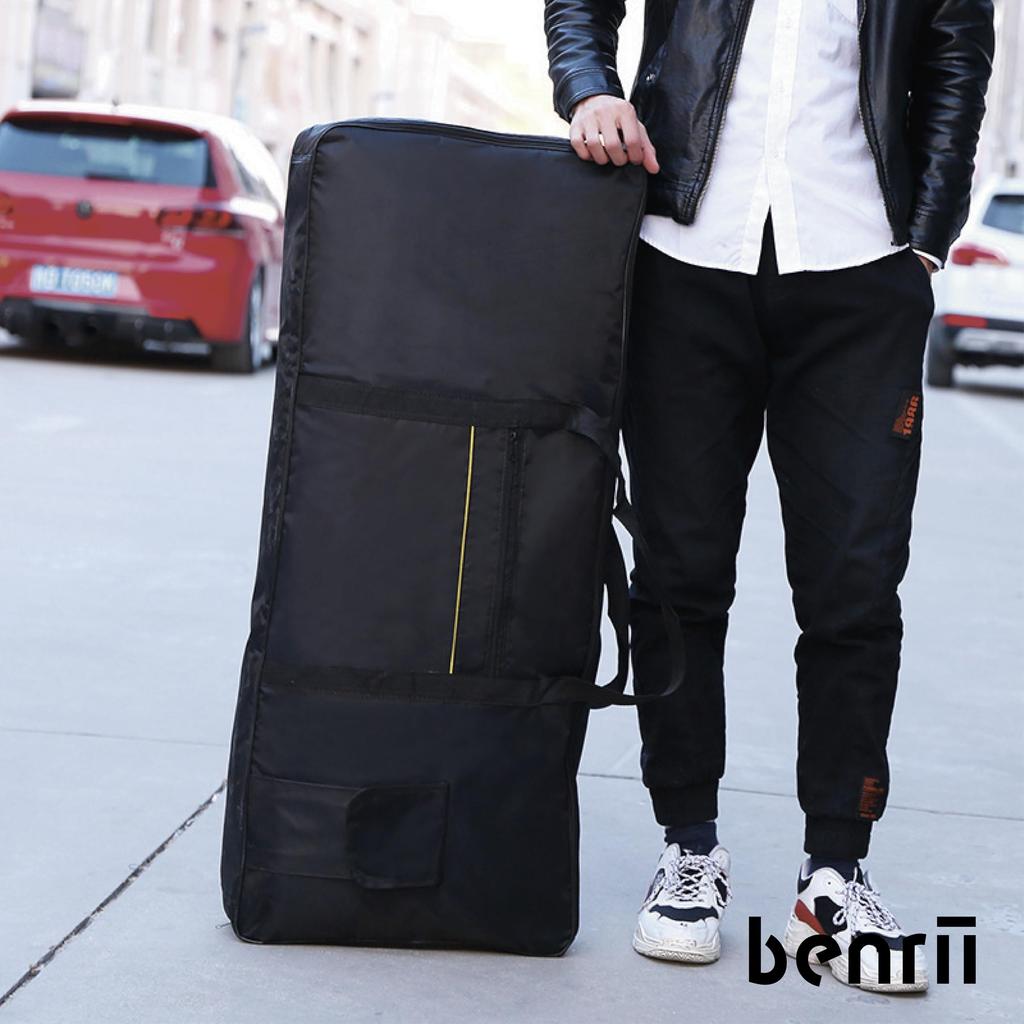 Benrii Keyboard Case, 61 Keys, Soft Case, Backpack, Shoulder Strap, Handbag, Shockproof, Lightweight, Waterproof, Oxford Cloth with Pocket