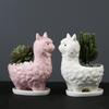 Cute Alpaca Flower Pot Ceramic Succulent Pot Animal Planter Home Decor Desktop Ornaments Bonsai Plant Pot Garden Decoration