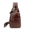 Men's Bag New Bag Men's Casual Fashion Chest Bag Head Layer Cowhide Crossbody Korean Edition Trendy Bag