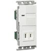 Panasonic Cosmo Series Wide 21 Recessed Switch/Outlet Set Hotaru Switch B Outlet White WTF10016W