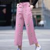 Womens Summer Casual Floral Print Cropped Pants