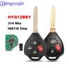 Jingyuqin HyQ12BBY 314.4 Mhz ID67 3/4 Buttons Car Remote Key for Toyota Camry Avalon Corolla Matrix RAV4 Yaris Venza tC/xA/xB/xC