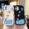 Painted Pattern Big Wave Edge Soft Silicone Material Macaron Phone Case Shockproof Protective Rubber Casing for OnePlus Vivo Motorola Moto