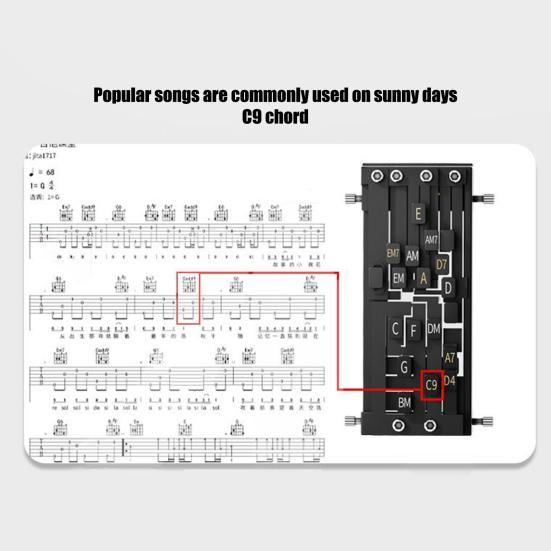 Guitar Aid Chords Trainer Guitar Assisted Tool Learning System for Beginners Adults And Teens Guitar Chord Accessory Practice Aid