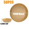50PCS Large 23CM Air Fryer Disposable Baking Paper Liner Non-Stick Oil-proof Mat Steamer Square Round Parchment for Microwave Oven Kitchen Cookers