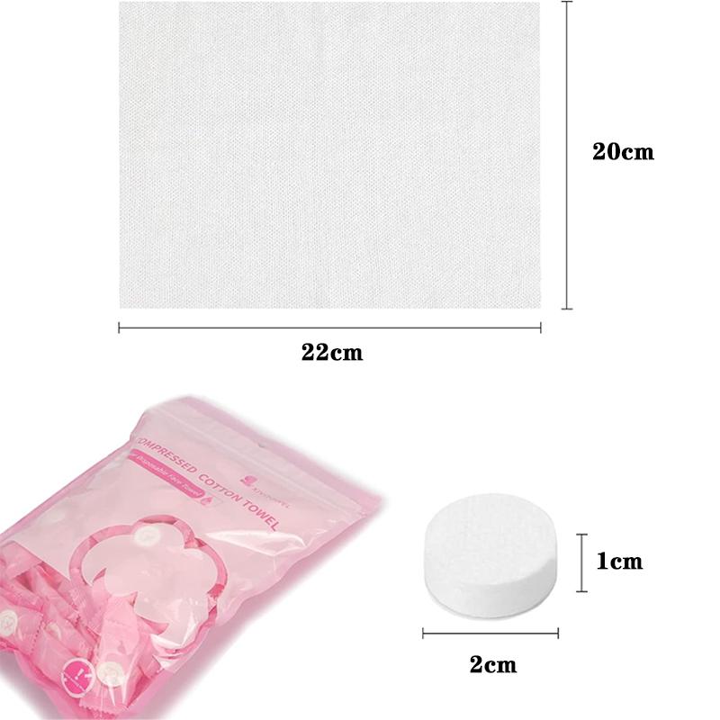 Compressed Towel 100 Pcs Mini Disposable Portable Face Towel Cotton Tissue Facial Cleansing Towel Travel Sports Outdoor
