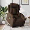 VidaXL Electric Massage Recliner Chair Brown Fabric 3204522