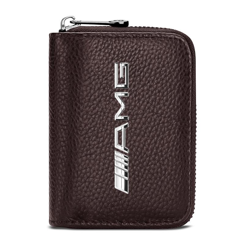 1Pcs Genuine Leather Car Driver's License, ID Card, Bank Card Wallet For Mercedes-Benz C500 C200 C300 A B C E GLA CLA GLK GL ML GLE V177 W247 W176