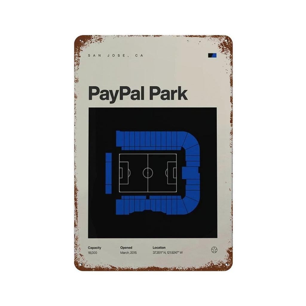 Vintage Metal Posters Signs Modern Famous Football Stadium Nordic Style Wall Art Poster for Living Bar