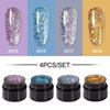 4PCS Gel Nail Polish Lot Set Glitter Nail Gel Polish Soak Off UV Nail Polish Gel Set
