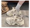 Women's Chunky Sneakers Breathable Mesh Platform Sports Shoes Woman Fashion Lace Up Thick Sole Casual Shoes Mujer 2024
