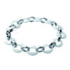 [J3123] - Silver-white 'Choréographie' Steel Bracelet (ceramic) - 12 Mm