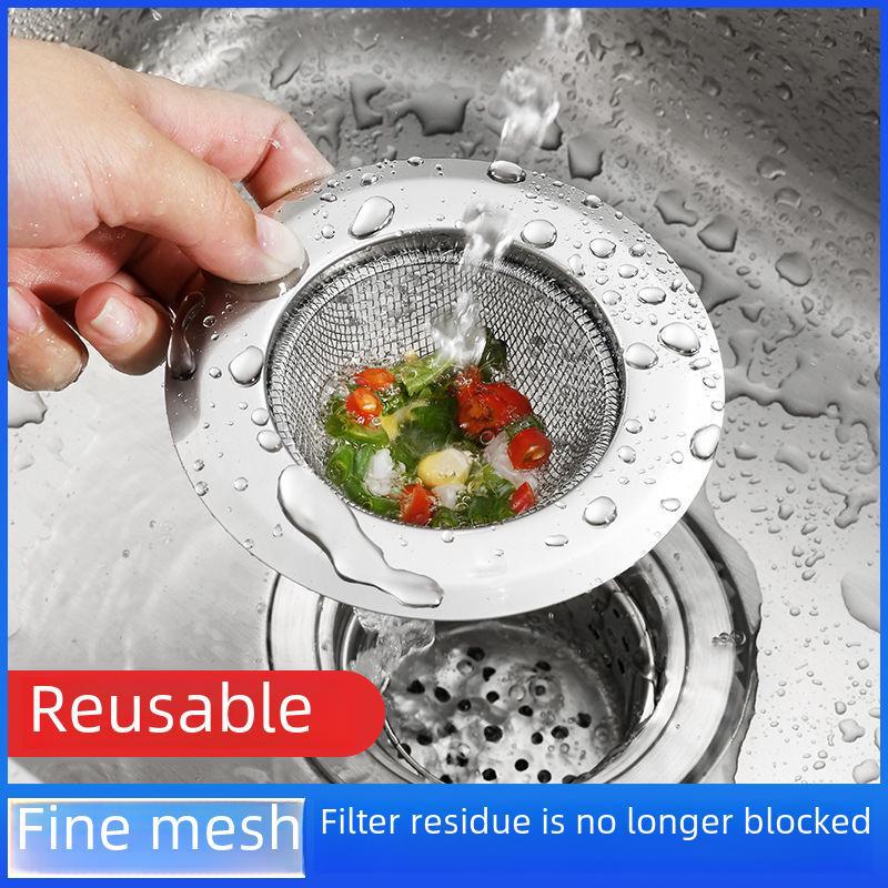 Stainless Steel Kitchen Sink Strainer Anti-Clog Funnel