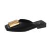 Baotou Slippers Women Wear 2024 New Korean Version of Lazy Metal Buckle Sandals Slip-on Sandals
